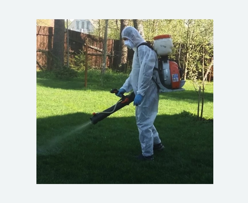 Обработка участка от клещей в поселке Ильичёво Обработка участка от клещей